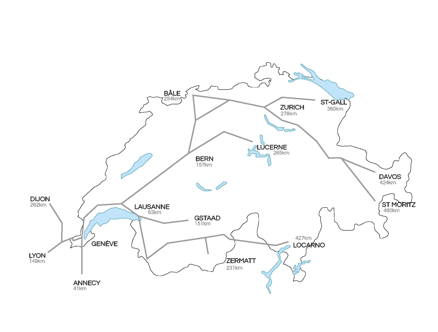 Road map towards Switzerland Hotel D Geneva, Switzerland